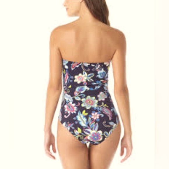 Anne Cole Twist Front One Piece Swimsuit Sz 8 - Picture 2 of 7